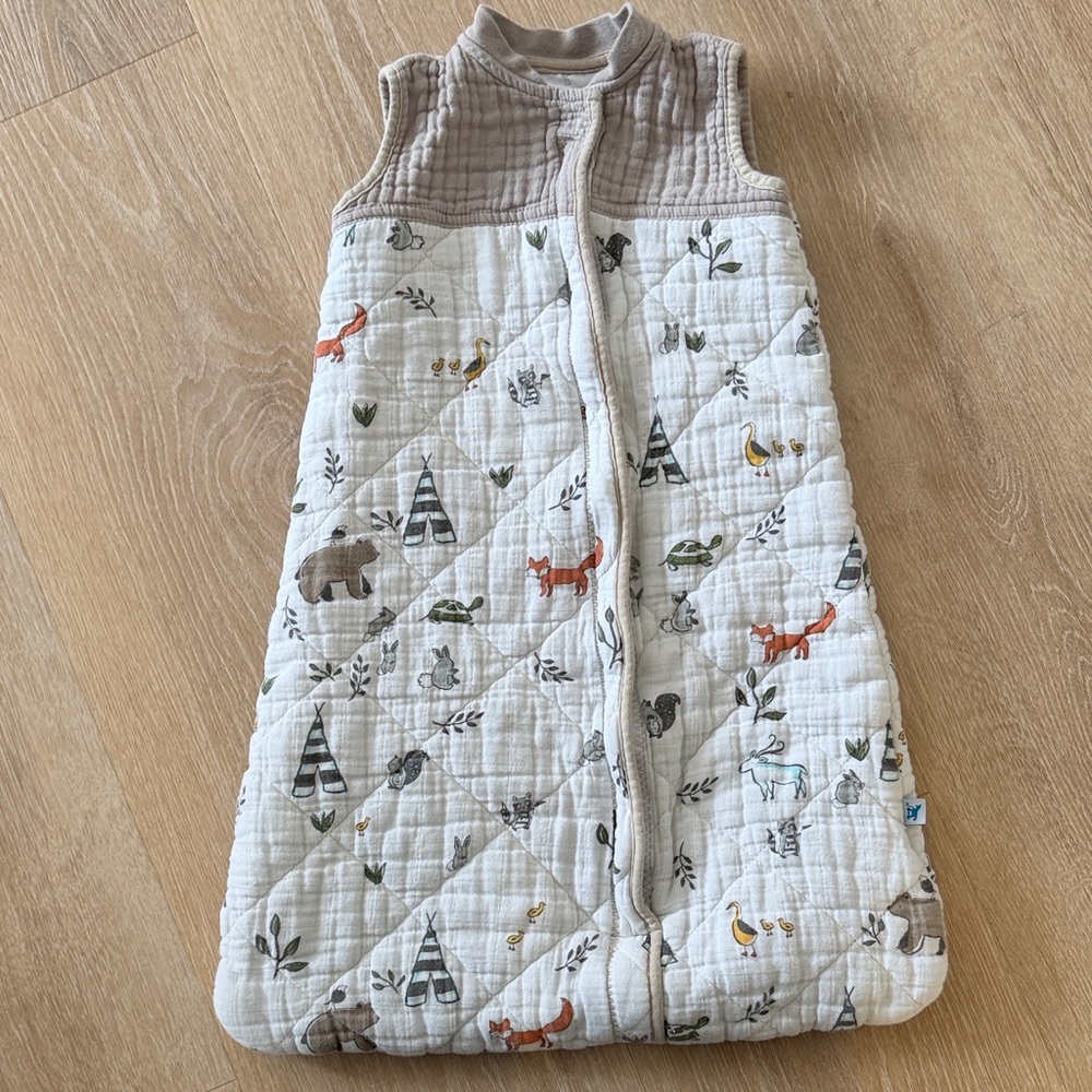 Little Unicorn cotton muslin Sleeveless Baby Sleeping Bag forest friends